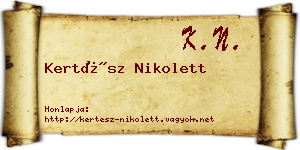 Kertész Nikolett névjegykártya