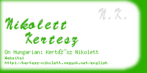 nikolett kertesz business card